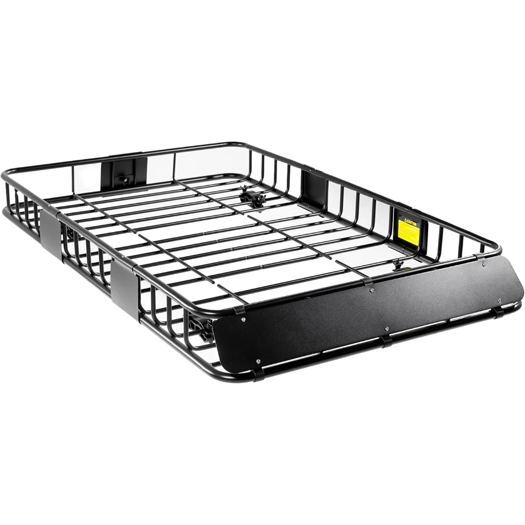 64"x39" Universal U-Bolt Carbon Steel Roof Rack Basket Heavy-Duty 250 Lbs Weather-Resistant Cargo Carrier for