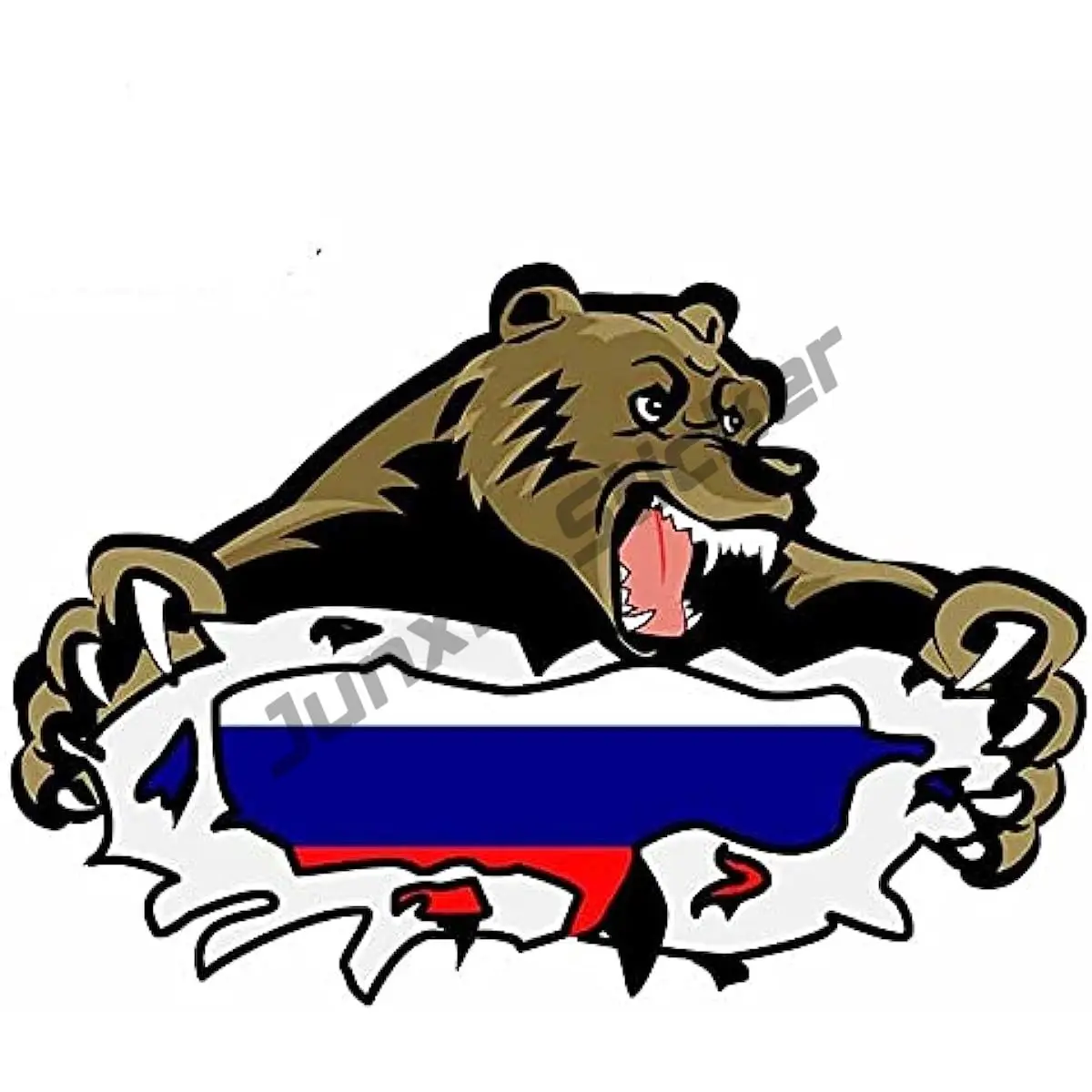 Russia Flag Bear Motorcycle Car Stickers Refrigerator Decal Funny Waterproof  Motorcycle Accessories Anime Stuff Sticker