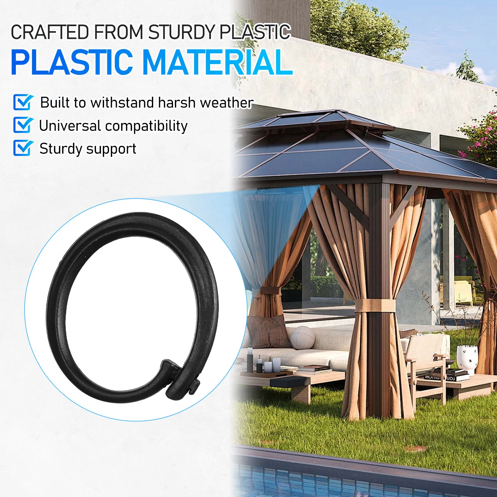 30 قطعة الخيام إكسسوارات الستائر مقاطع معلقة صغيرة ل ظلة هوك الستائر السنانير الستائر مقاطع السنانير المظلة السوداء الشماعات