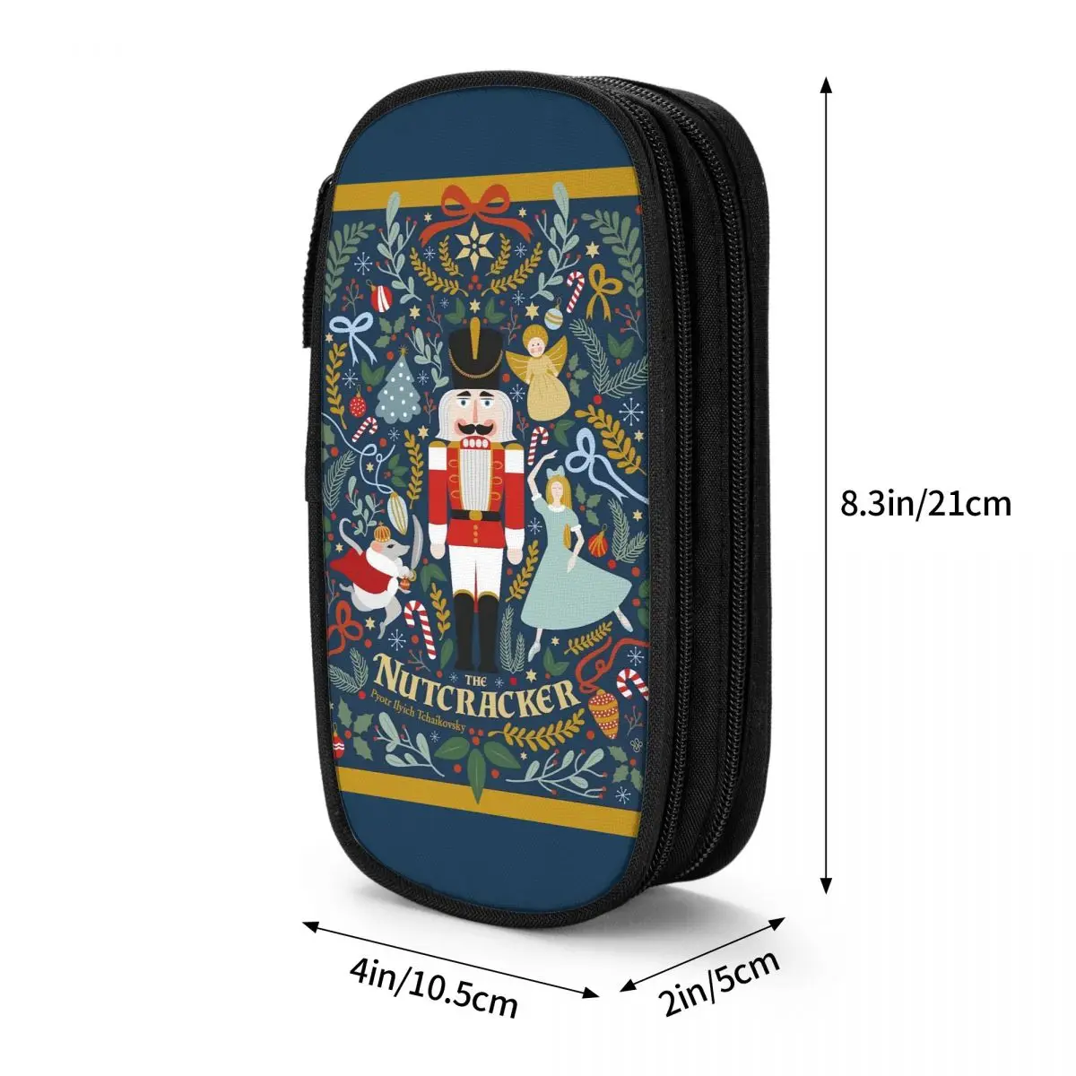 عيد الميلاد كسارة البندق مقلمة مقلمة المدرسة سستة الطفل موضة كبيرة صندوق رصاص منظم قرطاسية