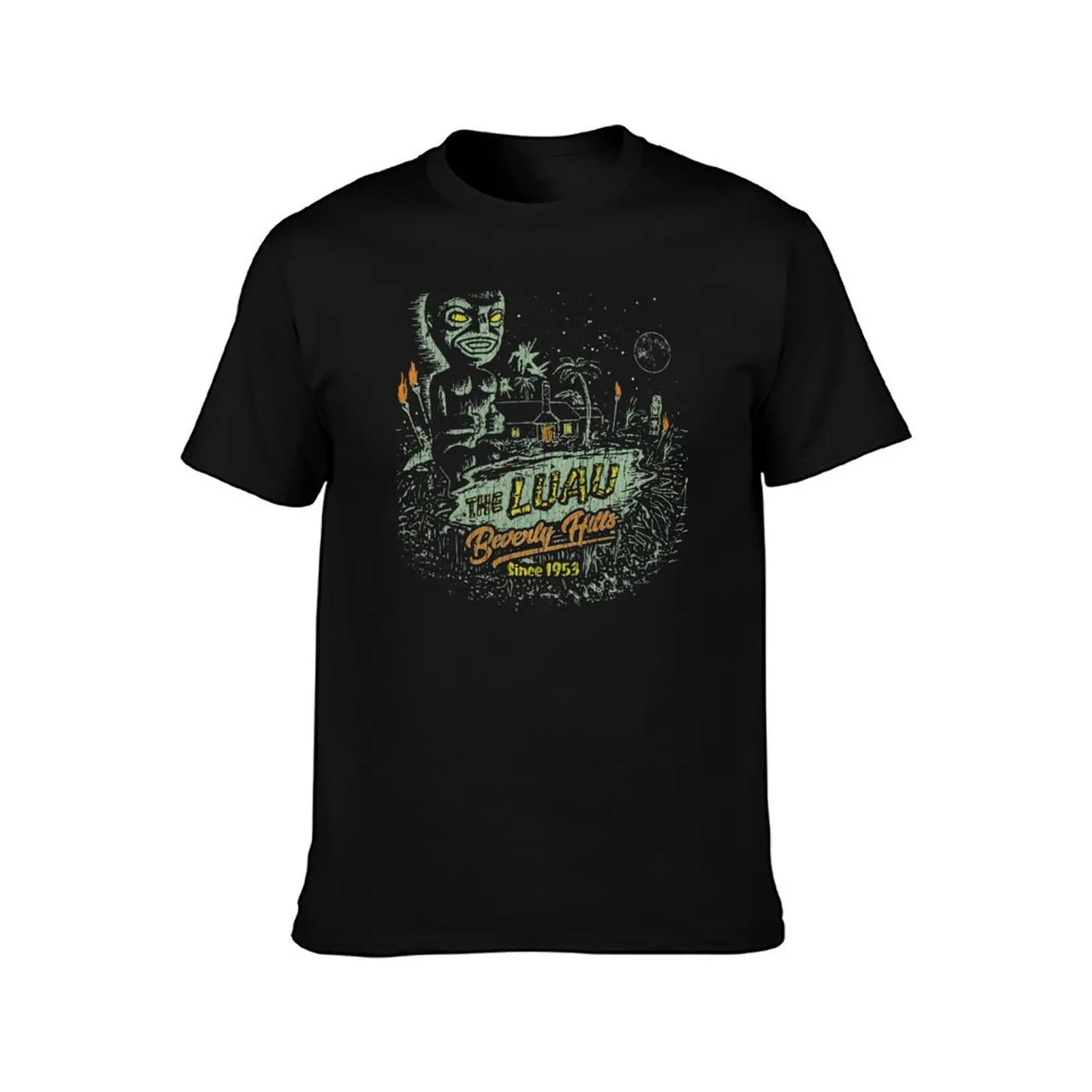 The Luau Beverly Hills T-Shirt, Summer Casual Cotton Tee, Oversized Streetwear Tops, Vintage Graphic Print, Unisex Men Women