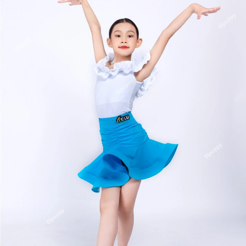 Costume de brevRégions ba Tango pour Fille, Robe de Scène, Compétition, Salle de Bal, Enfant