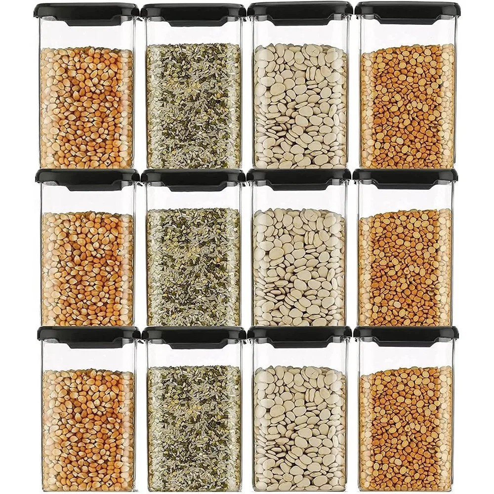 

Airtight Container Container Pack of 12 Kitchen Storage Container Set plastic Storage Jar, Jar for Kitchen Storage Dabba, Box fo