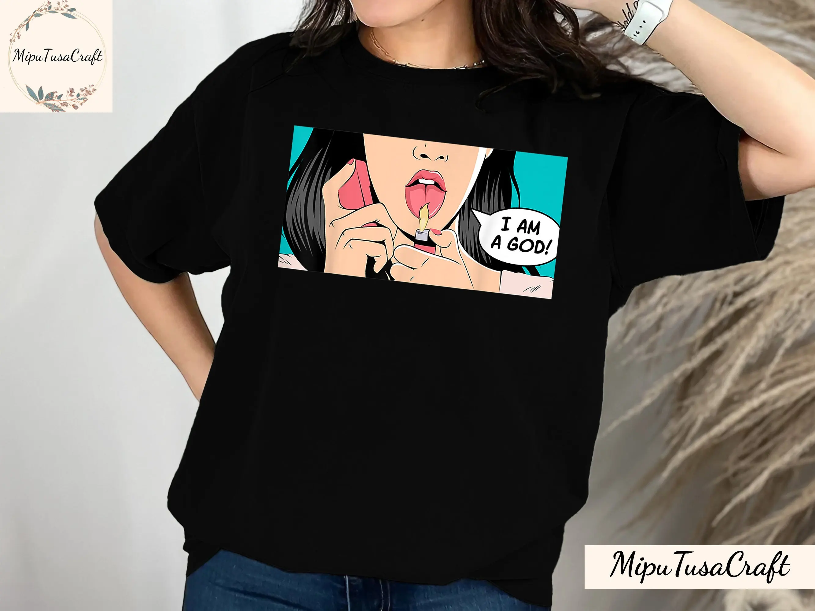 Ik ben een God T-shirt Jennifer'S Body Megan Fox Scary Movie Horror Halloween Sweashirt