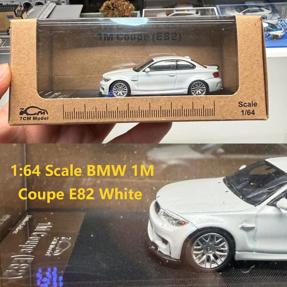Diecast 1:64 Scale BMW 1M Coupe E82 White Alloy Car Model