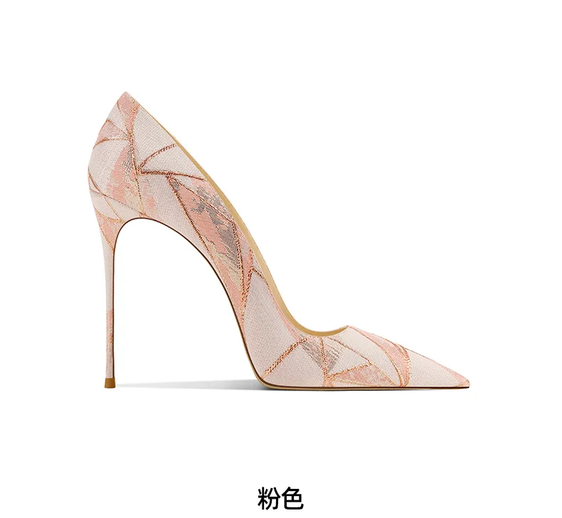 High Heels Light Green 2025 Spring New Pointed Extra Thin Heel Light Mouth High Heels