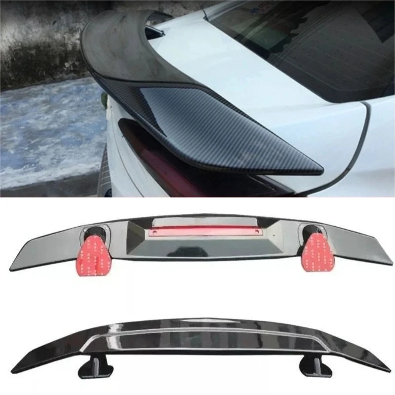 

Universal Large Spoiler Sedan European Style Bolt-Free Seagull Wing Adhesive-Mounted Sporty Trunk Spoiler Exterior Mod Accessory