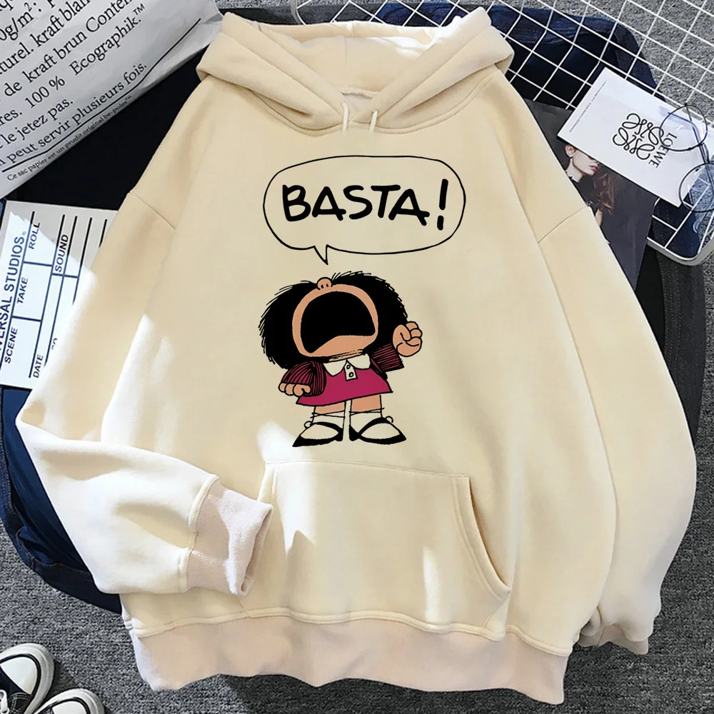 Basta Sudadera con capucha diseño impreso diseñador invierno estilo moderno tela suave cómic mujeres pullover chándales juvenil divertido