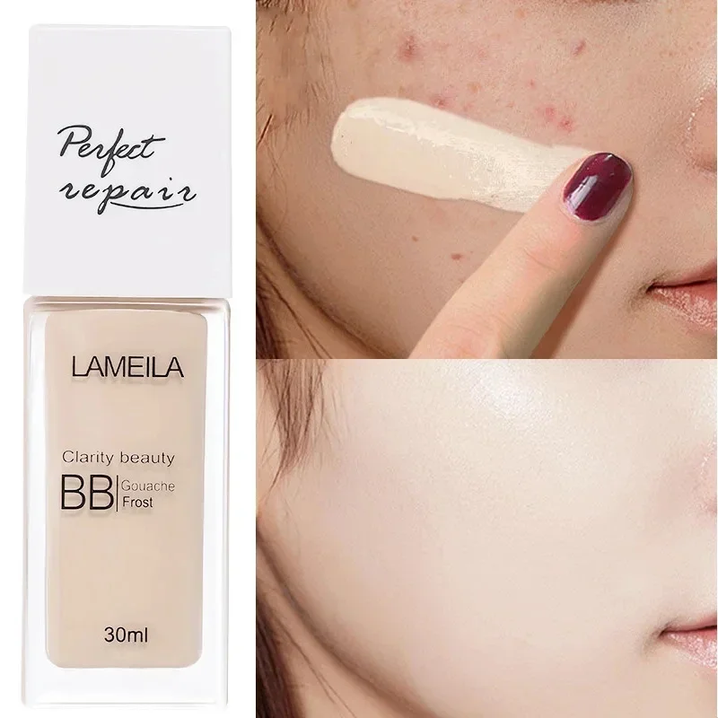 30ml Face BB Cream Liquid Foundation Base Makeup Moisturize Oil Control Waterproof Lasting Concealer Clear Cosmetic