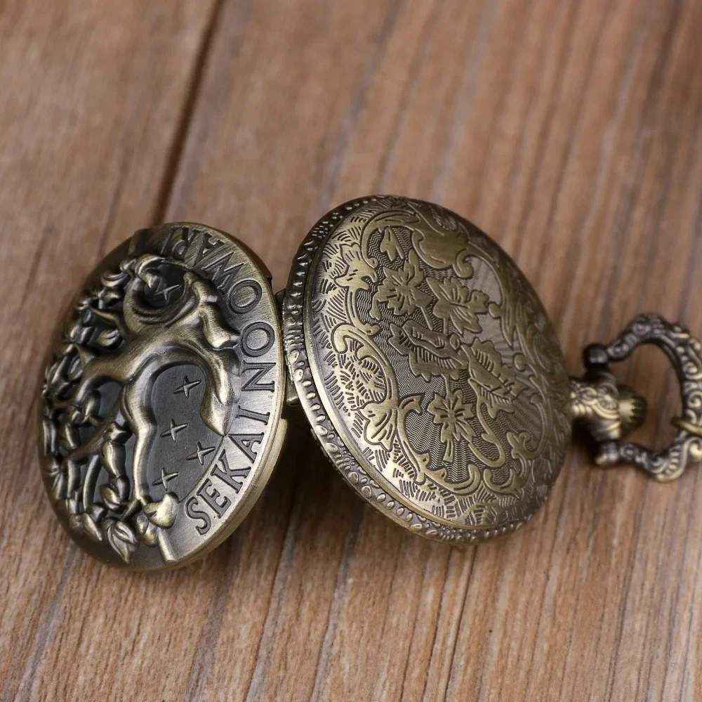 Tree of Life 3D Embossed Pocket Watch Vintage Bronze Pendant Necklace Men Women Quartz Pocket&Fob Chain Watches Gifts