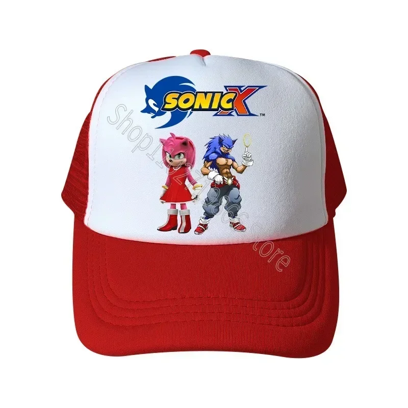 Sonics Berretti da baseball per bambini adulti Cappelli per bambini Cartoon Anime Stampa grafica Moda Cool Sport all'aria aperta Cappello da sole Regali per feste di compleanno