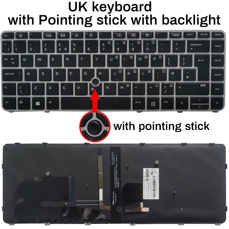 NEW US/UK/Spanish laptop keyboard For HP EliteBook 840 G3 745 G3 745 G4 840 G4 848 G3 848 G4 819877-001 819876-031 819876-071