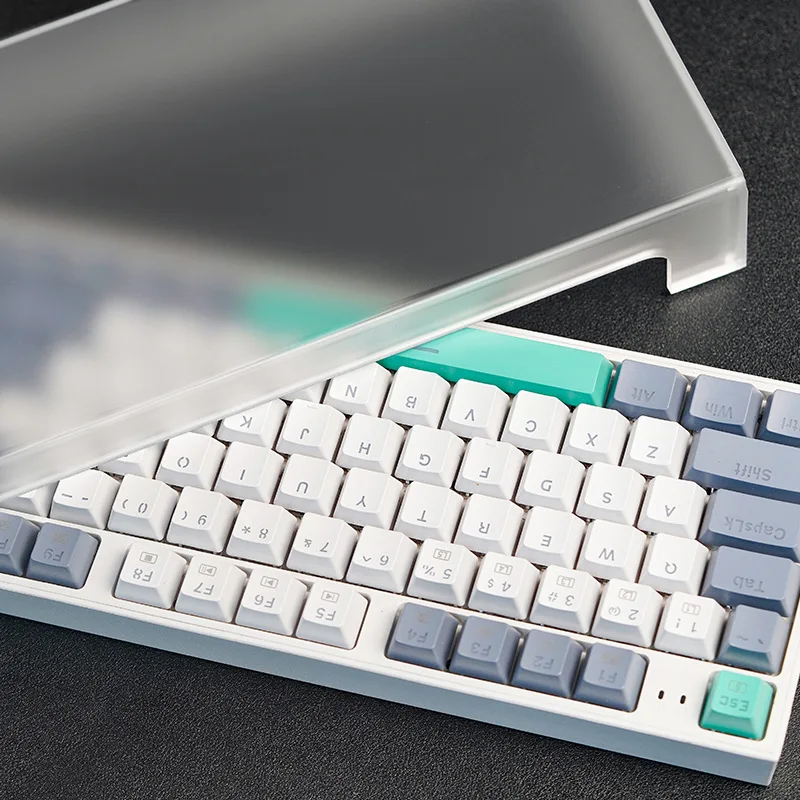 Frosted Transparent Acrylic Keyboard Dust Cover Mouse Cover Desktop Protector Case - Clear Frosted Design