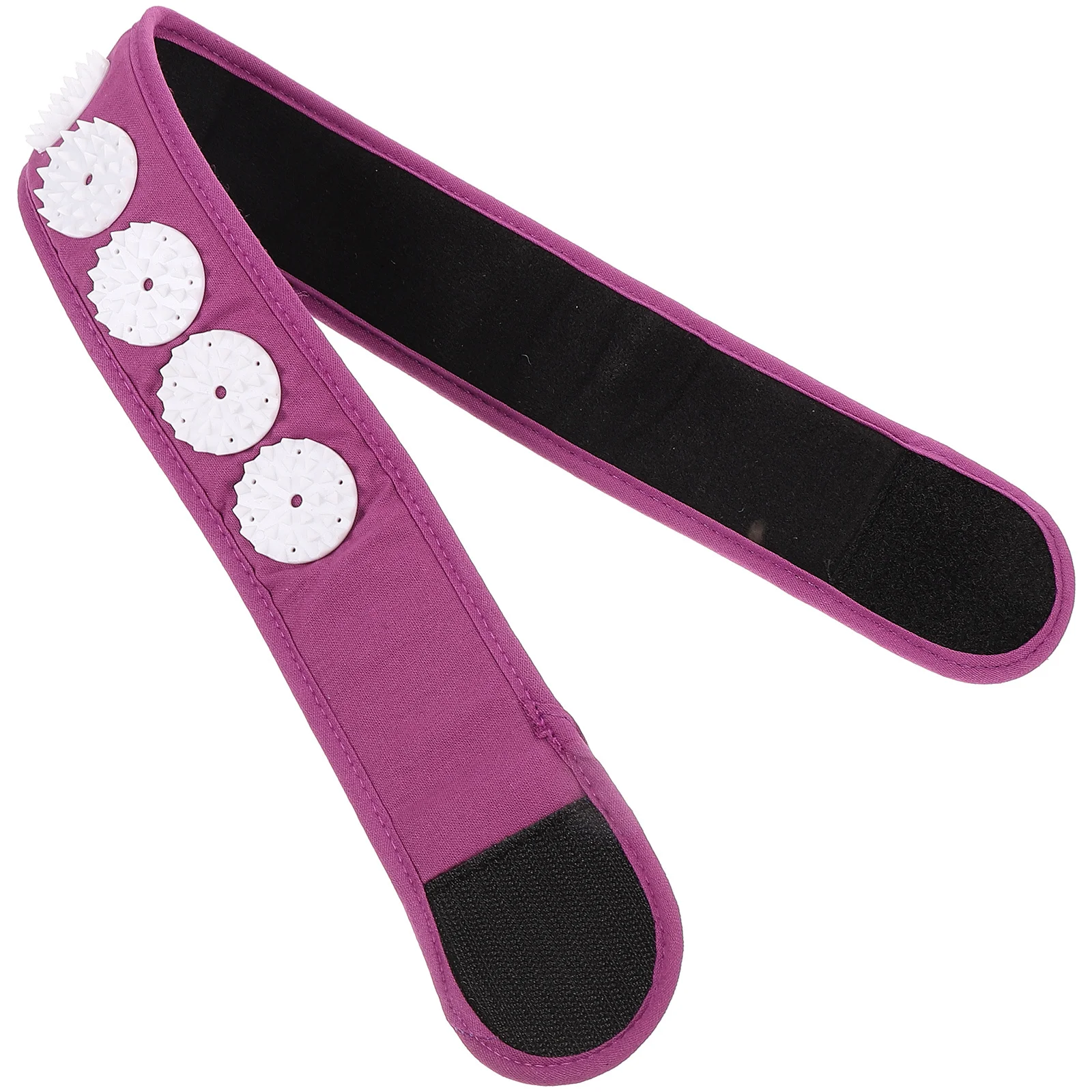 Ikat Kepala Akupresur Portabel Ungu Lembut Nyaman Multi-Guna untuk Yoga Kebugaran Meditasi Penggunaan Sehari-hari