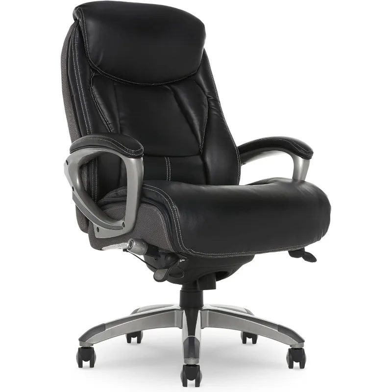 Executive Office Chair with Smart Layers Technology, Leather and Mesh Ergonomic Computer Chair with Contoured Lumbar