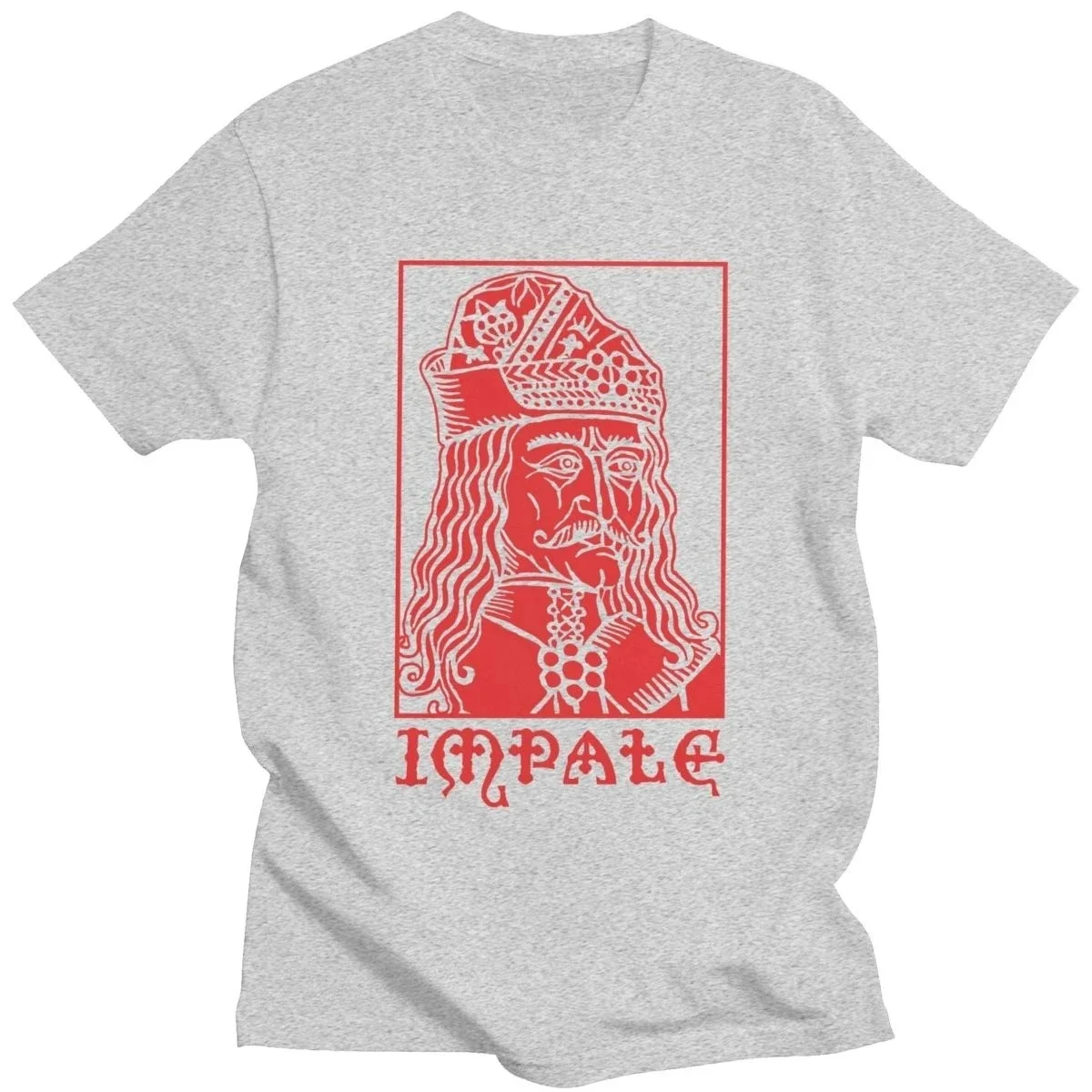 Vlad The Impaler Dracula Graphic T-shirt Vintage Washed Gothic Vampire Unisex Oversized Crew Neck Cotton Short Sleeve Tee Tops