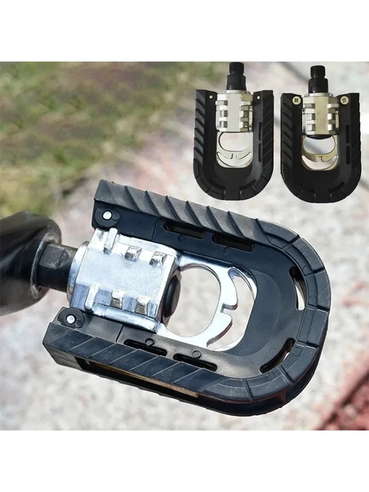 AliExpress 1Pair Mountain Bike Pedals Labor-saving With Safety Reflective Sheet Folding Pedal Bike Cycling Replacement Parts Aluminum Alloy