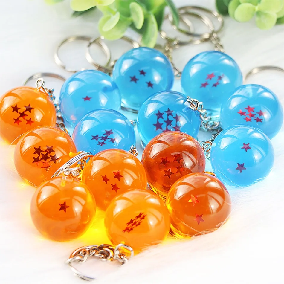 Llavero creativo de Dragon Ball Z con diseño de los siete planetas, colgante de Dragon Ball de 4 planetas, accesorios para bolsos y teléfonos móviles.