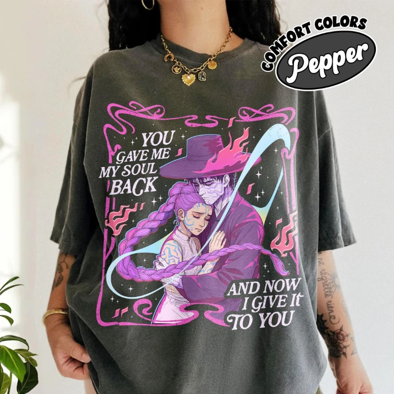 

European American Rumi Jinu Kpop Demon Hunter Comfort Colors Shirt, You Give Me My Soul Back T Shirt, KPDH Rujinu Tee, Huntrix