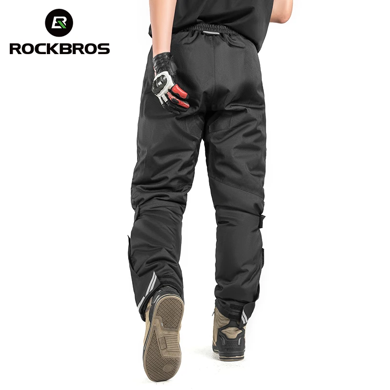 ROCKBROS Winter Warm Sweatpant Outdoor Cycling Fleece Pants Trousers Camping Hiking Thicken Trousers Detachable Windproof Pants