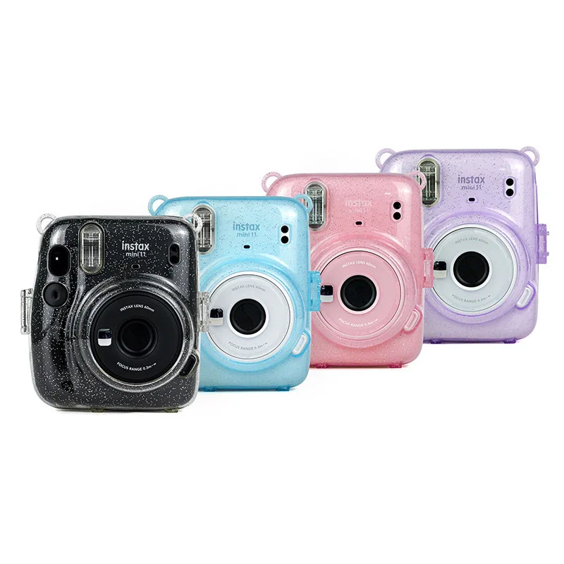 For Fujifilm Instax Mini 11 Camera Fujifilm Instant Camera Case Shockproof Durable Blue/Pink/Purple/White/Clear Multicolor Cases