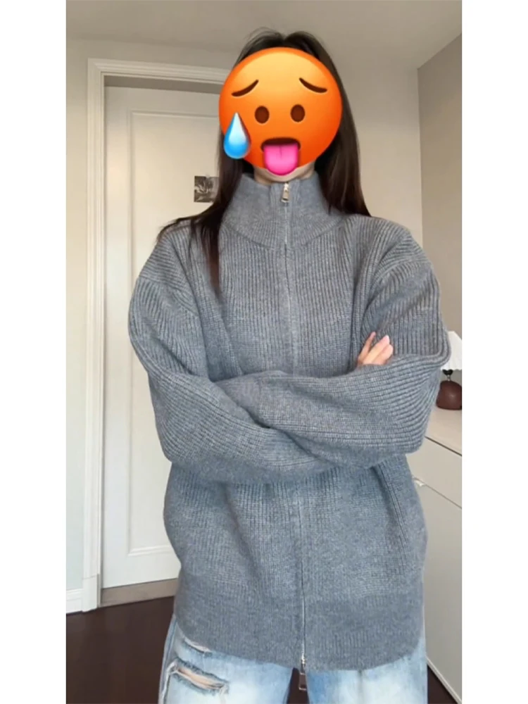 

Мужской вязаный свитер на молнии с воротником-стойкой Cleanfit, брендовое высококачественное пальто из пряжи, американское пальто Sle Long Sve