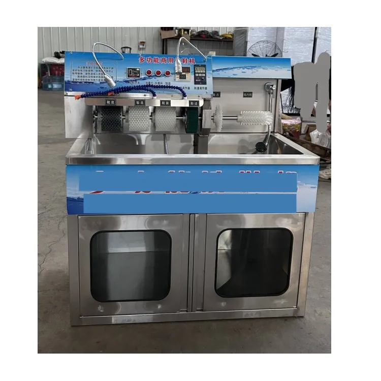 Automatic Shoe Cleaning Machine, Stainless Steel Electric Commercial Shoe Dryer, 830 x 880 x 1190 mm, for Business Use