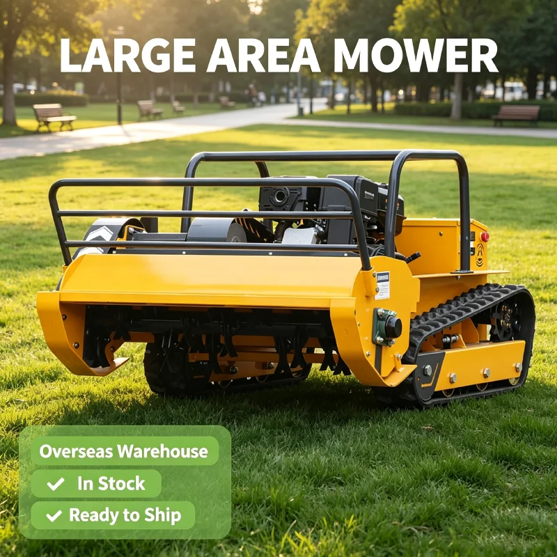 Customized CE EPA Cordless Tracked Remote Control Robotic Mower Foldable Handle for Hillside