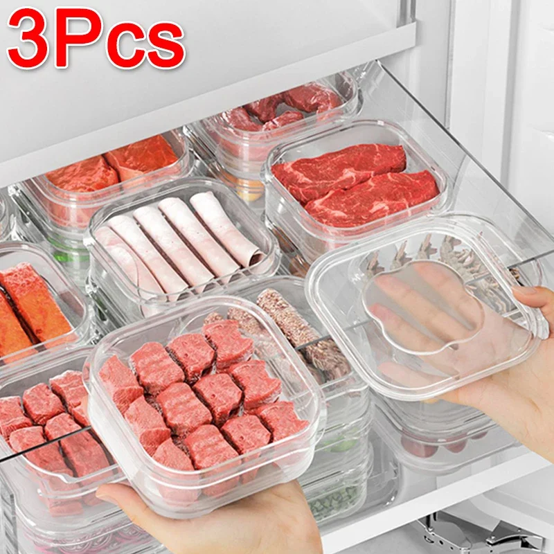 Refrigerator Freezing Antibacterial Storage Box Frozen Meat Food-Grade Dedicated Classification Sealed Small Fresh-Keeping Box