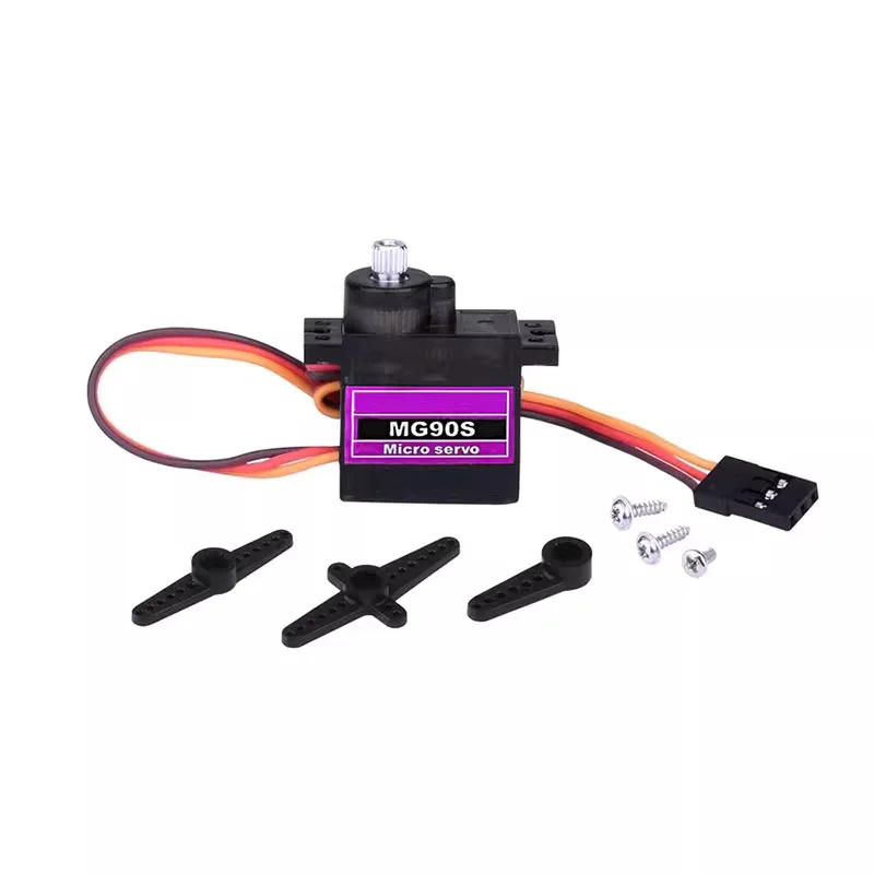 Mg90S 9g Micro Servo Plastic Gear 180 Degree Non-Metal Gear Sg90 Compatible with Rc Model Car Arduino Servo Motor