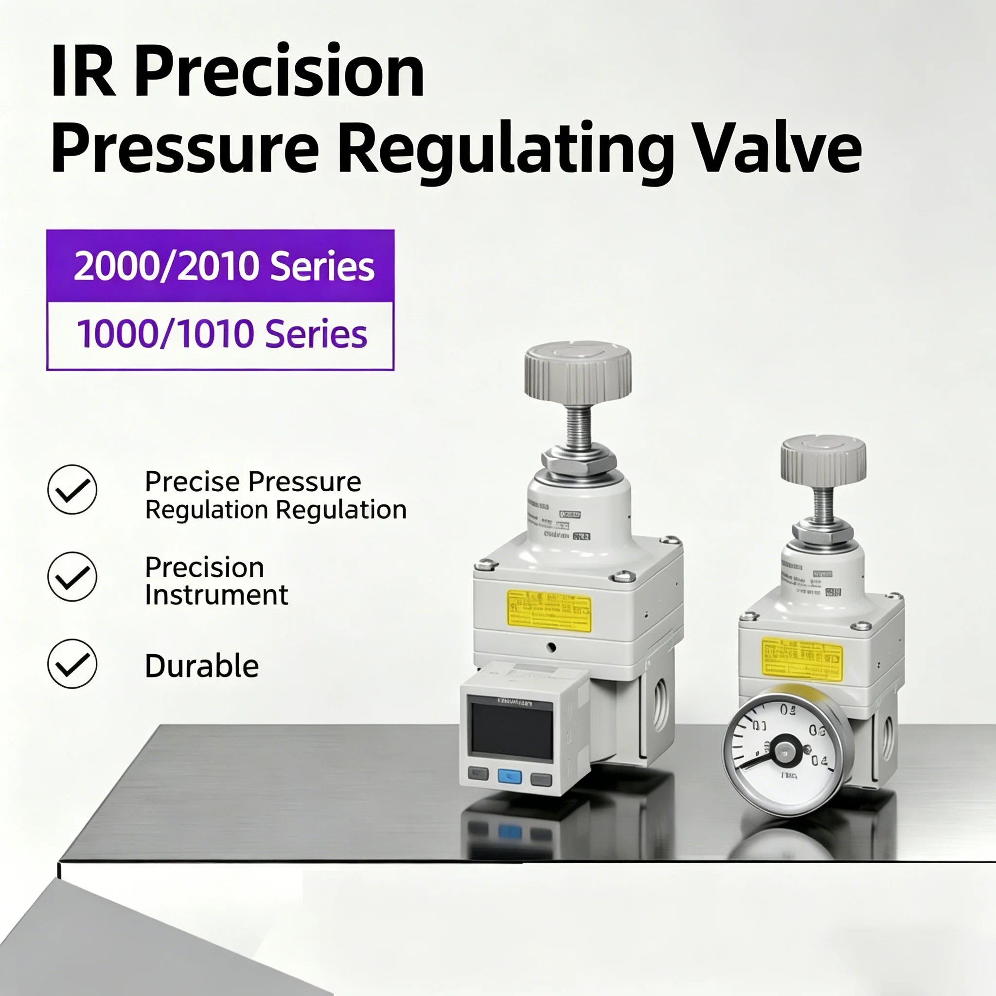 Pneumatic Air Source Processor High Precision Pressure Regulating Valve Air Pressure IR1000-01 IR2020-02 with ISE30A-01-N-L -P-L