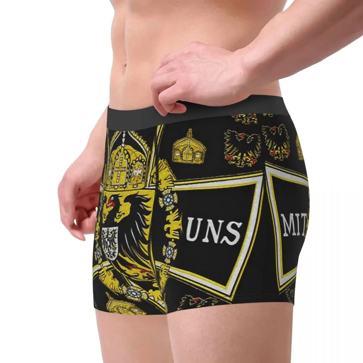 Men Boxer Briefs Shorts Panties German Kaiser Imperial Flag Soft Underwear Germany Empire Male Hot Plus Size Underpants