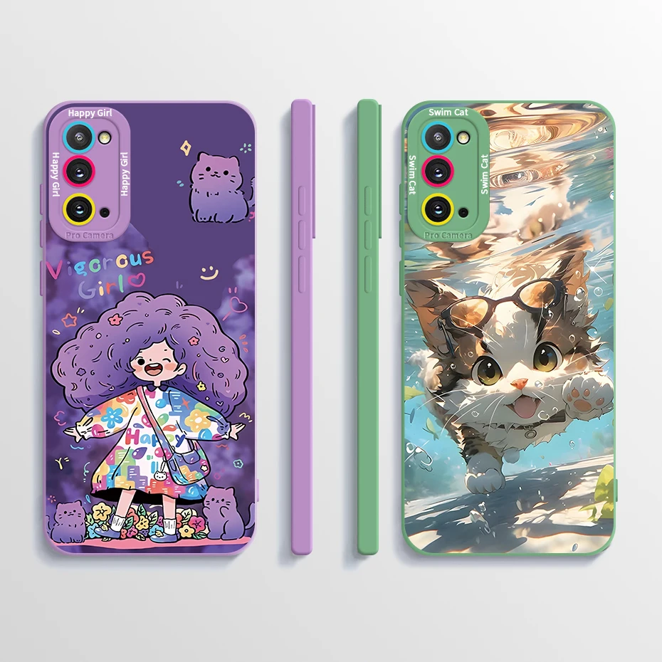 Case For Samsung S20 FE Plus Ultra Flower Soft Liquid Silicone Square Lens Protection Back Cover For Galaxy S 20 Plus S20FE Capa