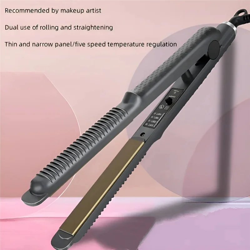 BAAO-Hair Styling Appliances Hair Straightener Electric Tongs Straight Roll Dual Purpose Five-Speed Temperature Adjustment EU Pl view 5