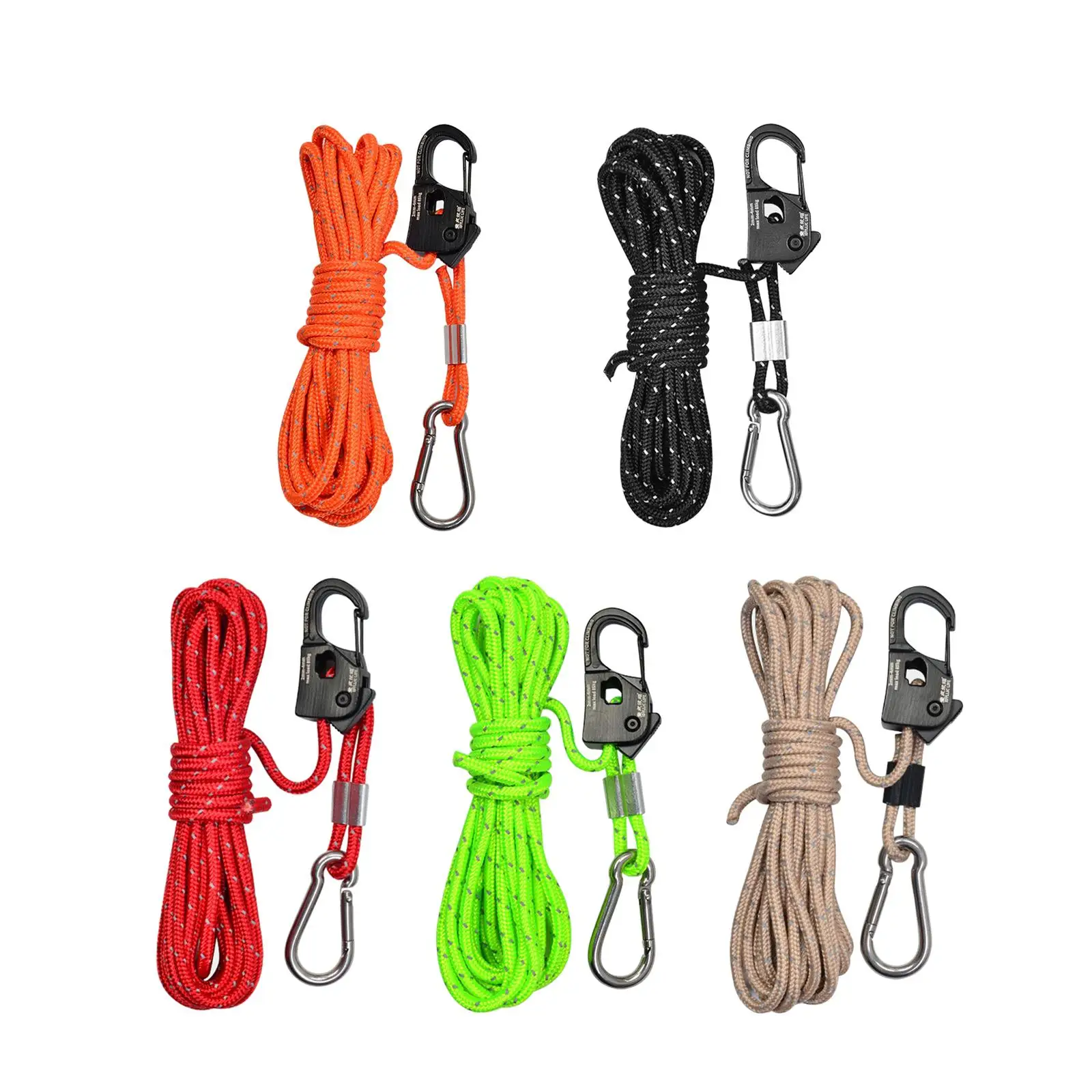 4mm Tent Guy Rope Aluminum Alloy Self Locking Regulator for Gardening Canopy