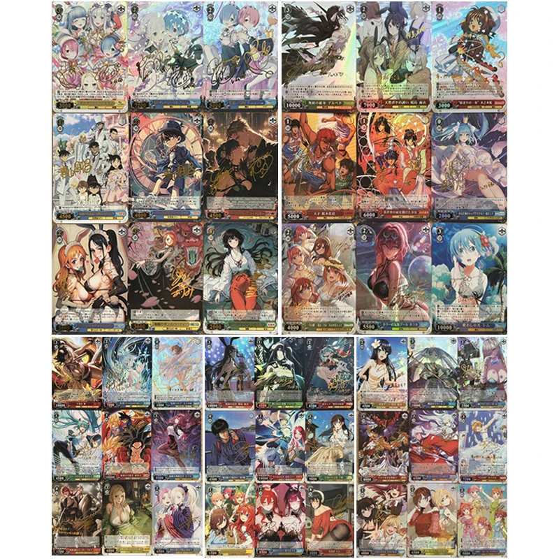 Anime Goddess Story Rem Ram Albedo Nami Robin Yor Forger Hatsune Miku Nakano Nino Diy Flash Cards Christmas Birthday Gifts Toys