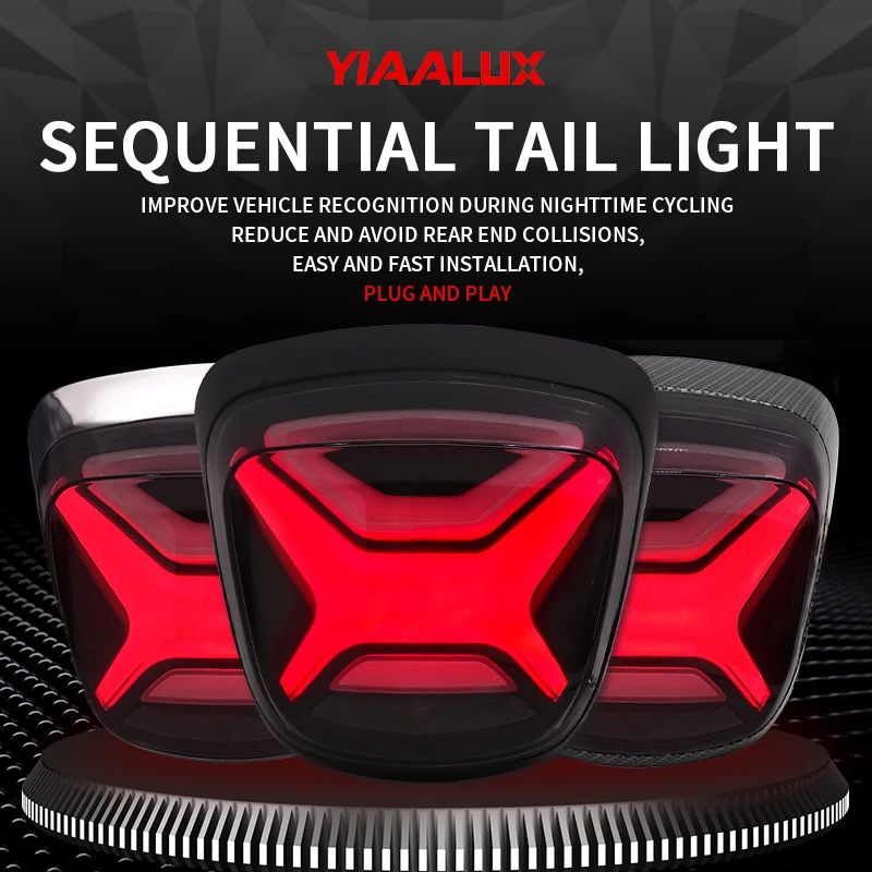 

YIAALUX Motorcycle Rear Led Taillight LED Brake Turn Signal Low Profile Taillights For Vespa Sprint Primavera 50 125 150
