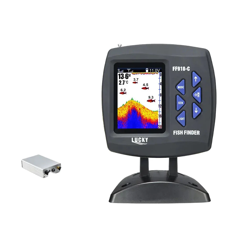 FF918CS-WL 3.5inch Large Color Screen Sonar Fish Finder FI193 Rubber Ocean Boat Fishing Murky Water Smart Fish Detector