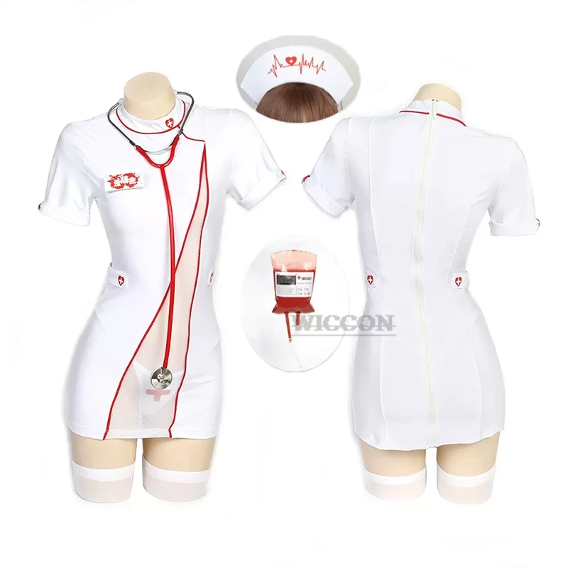 Anime overload albedo cosplay Heartwarming nurse sexy bikini cosplay sweet and cute anime woman girl purity uniform roleplaying