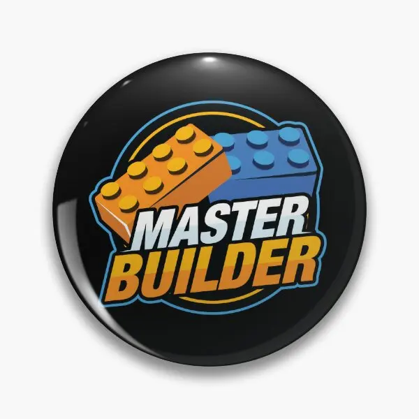 Master Builder  Soft Button Pin Cute Clothes Decor Fashion Funny Lover Hat Jewelry Cartoon Metal Brooch Gift Collar Badge Women