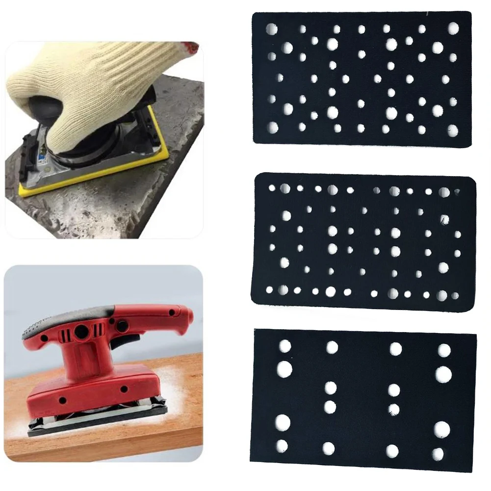 1pc 80x133mm Soft Foam Sponge Sanding Backing Pads16hole/46hole/54hole Soft Sponge Interface Buffer Pad For RTS400 LS130 Sander
