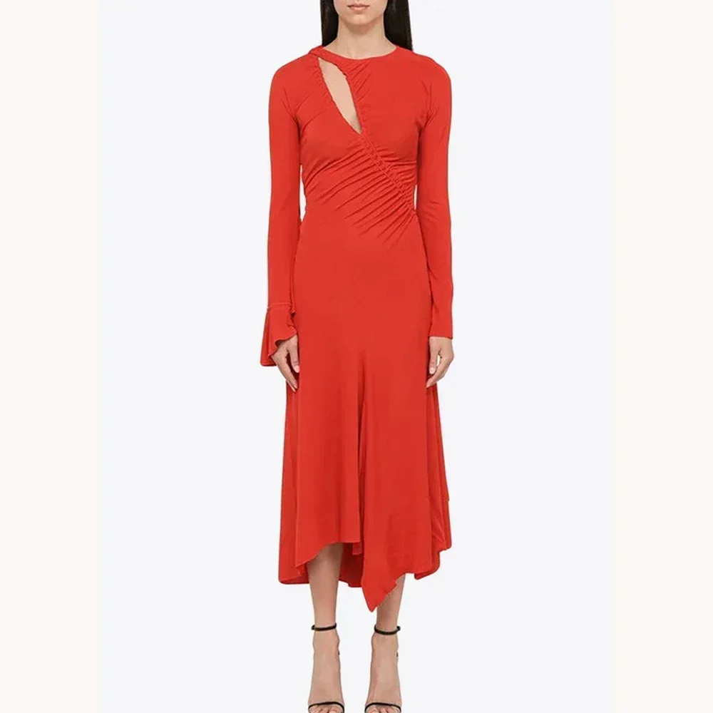 

Элегантное асимметричное платье миди, вечерние платья трапециевидной формы, торжественное изысканное платье высокого качества для выпускного вечера для женщин по индивидуальному заказу