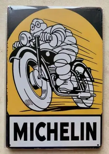 MICHELIN MAN TYRES METAL PLAQUE SIGN VINTAGE BAR CAR GARAGE WORKSHOP 20 x 30cm