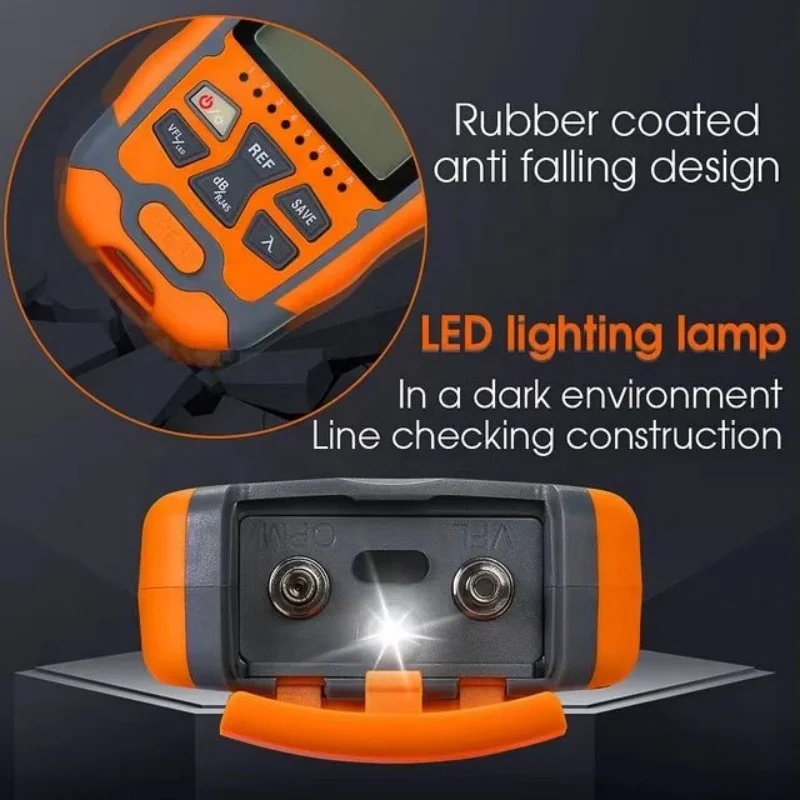 Misuratore di potenza ottica AUA-MC70 Convertitore VFL LC da 15 mW, funzione di test di rete Illuminazione a LED per la manutenzione della diagnosi del cavo in fibra ottica