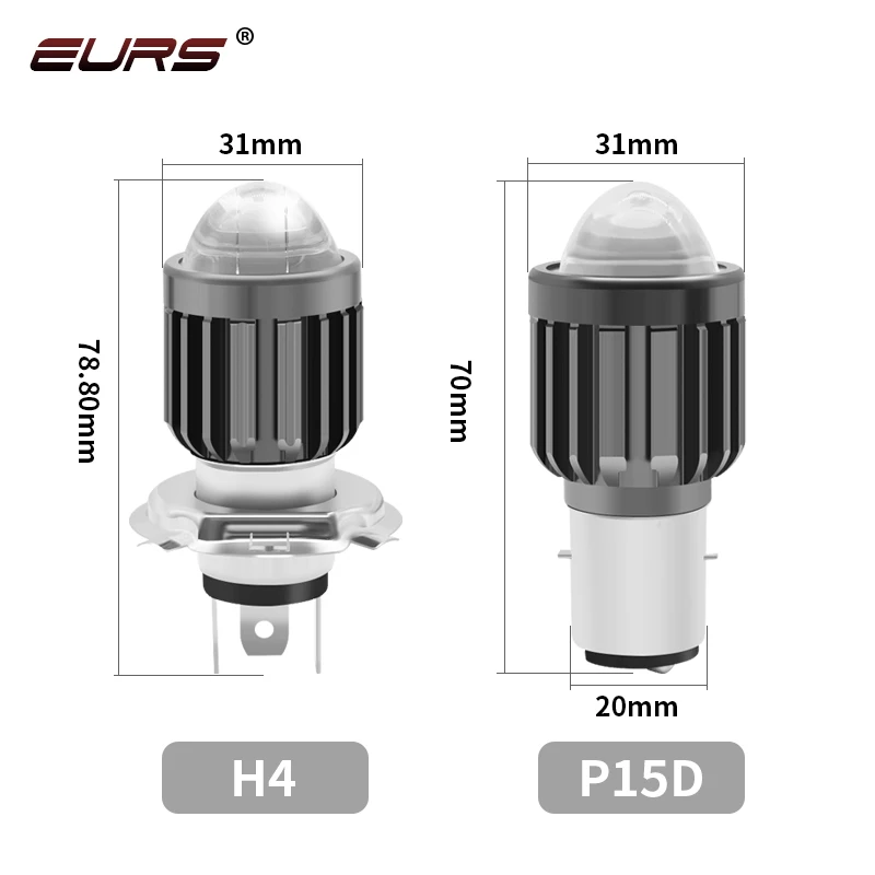 H4 LED H6 BA20D P15D LED Motorcycle Headlight Bulbs CSP Lens White Yellow Hi Lo Lamp Dual Color Moto Scooter  Accessories 12V