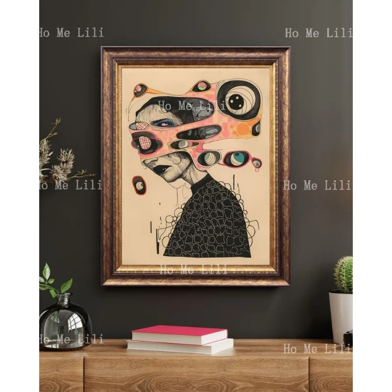 Сетка «Добавление No 14», сюрреалистическая красивая уникальная картина, подарок, довольно крутая настенная живопись, печать на холсте, постер