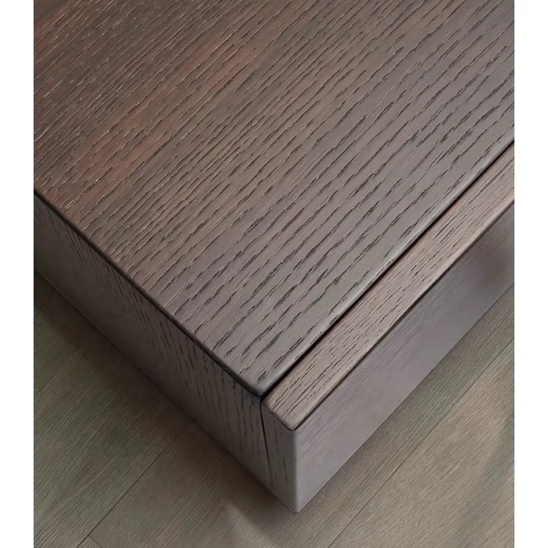 Italian minimalist smoky color TV cabinet modern living room floor high-end coffee table