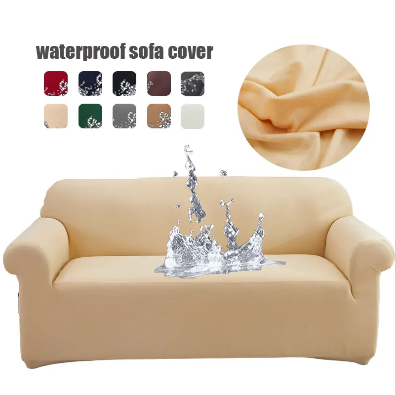 1/2/3/4 Seats Waterproof sofa Couch Cover stretch Corner Sofa Covers L Shaped Sofa Slip Cover Protector Bench Cover thin fabric