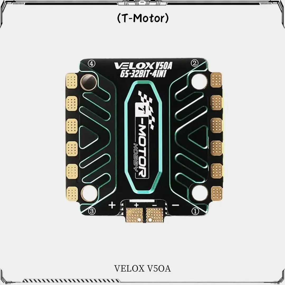 T-Motor VELOX V50A 50A 32Bit BLHELI32 4in1 Brushless ESC 3-6S LIPO W/TMOTOR T4 02 ESC Firmware 30.5x30.5mm for FPV Racing Drone