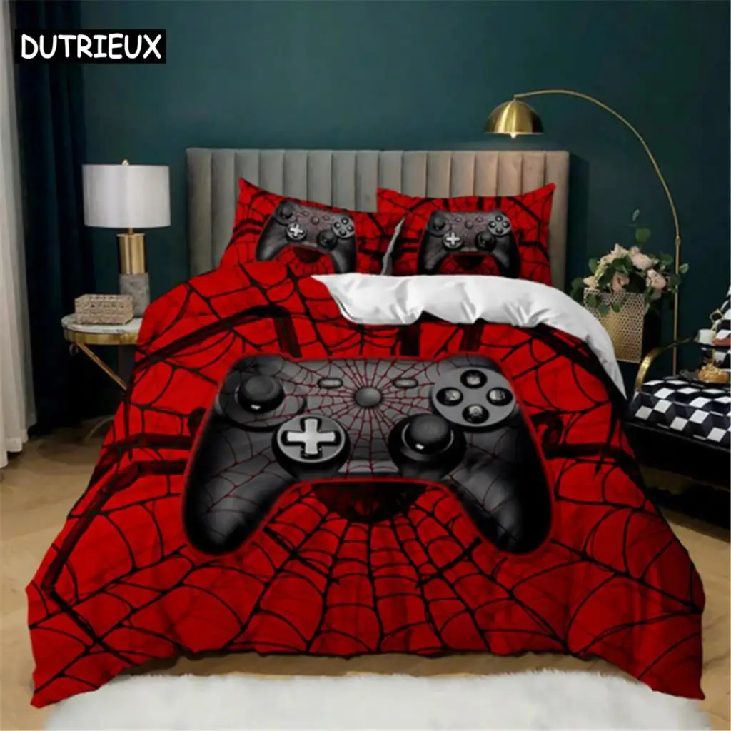 

Gamer Duvet Cover for Boys,Game Controller Quilt Cover King/Queen size,cool Gamepad Bedding Set Kids Teen,Modern Gamer Bedding